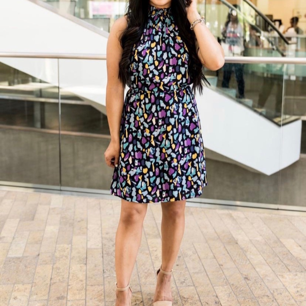 Gibson smock neck dress